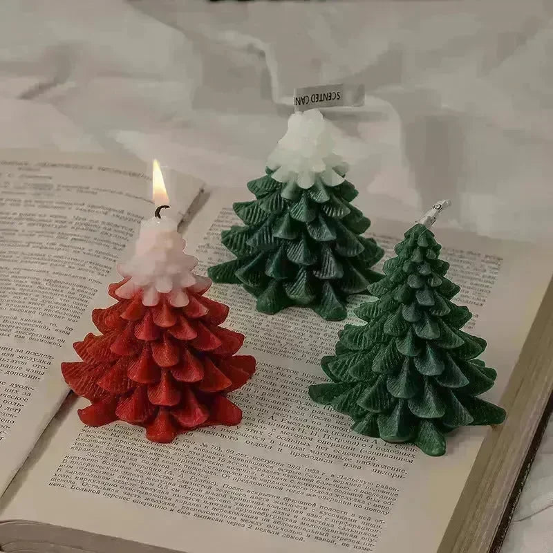 Christmas Tree Silicone Molds For DIY Christmas Creative Atmosphere Decoration Handmade Fragrant Candles - EX-STOCK CANADA