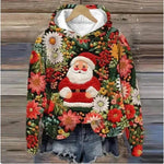 Print Christmas Holiday Casual Hoodie Sweater Pullover - EX-STOCK Canada