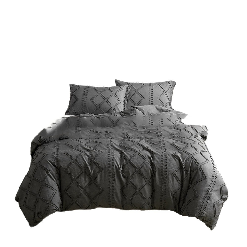 Cut Flower Geometric  Simple Pure Color Duvet Cover Pillowcase EX-STOCK Canada 