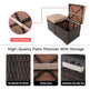 2 Wicker Ottomans, Multipurpose Outdoor Furniture For Patio, Backyard, Additional Seating, Footrest, Side Table With Storage, Removable Cushions EX-STOCK Canada 