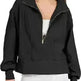 Women's Half Zipper Pullover Long Sleeve Sweatshirt - EX-STOCK CANADA