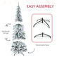 6' Artificial Slim Flocked Christmas Trees, With Snow Frosted Branches, Downswept Shape, Steel Base EX-STOCK Canada 