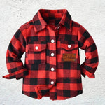Baby Boy Cashmere Flannel Checkered button Shirt jacket kids - EX-STOCK Canada