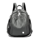 Large Capacity Soft Leather Student Backpack Trendy Travel Bag - EX-STOCK Canada