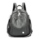Large Capacity Soft Leather Student Backpack Trendy Travel Bag - EX-STOCK Canada