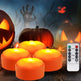4 Pack Halloween LED Pumpkin Lights Battery Operated Halloween Decoration Lights With 2 Light Modes 4 Timer Setting Remorte Control For Party Pumpkin Decor - EX-STOCK Canada