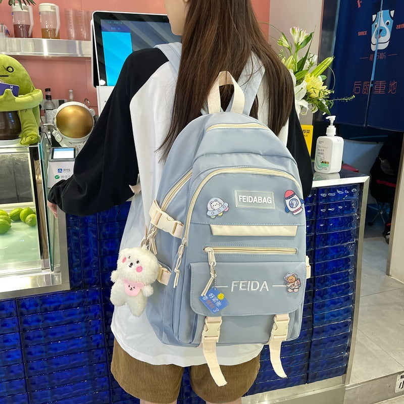 Elegant Mori Leisure Backpack Large Capacity Early High School Student Schoolbag EX-STOCK