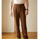 Retro Fashion Men High waist Pleated Loose Straight Leg Trouser - EX-STOCK CANADA