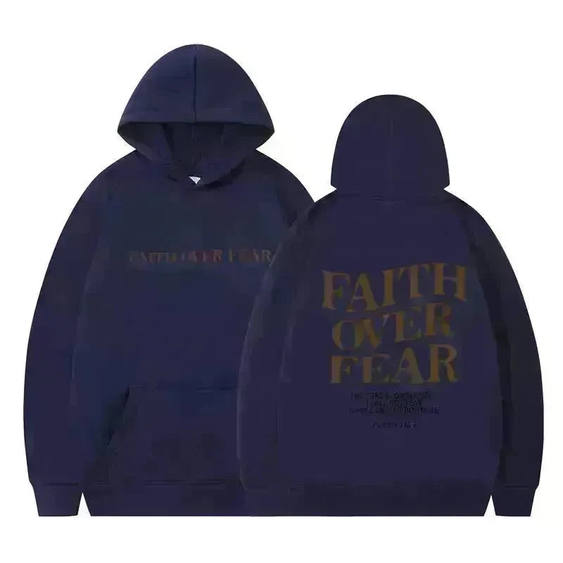 New Hoodie Faith Fear Men's And Women's Printed Sweatshirt - EX-STOCK CANADA