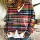Christmas Abstract Printing Casual Cloak Coat Cardigan Sweater - EX-STOCK Canada