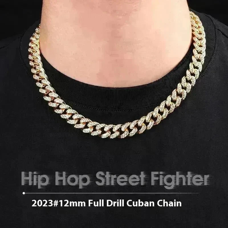 Alloy Line Cuban Link Chain Diamond Bracelet - EX-STOCK CANADA