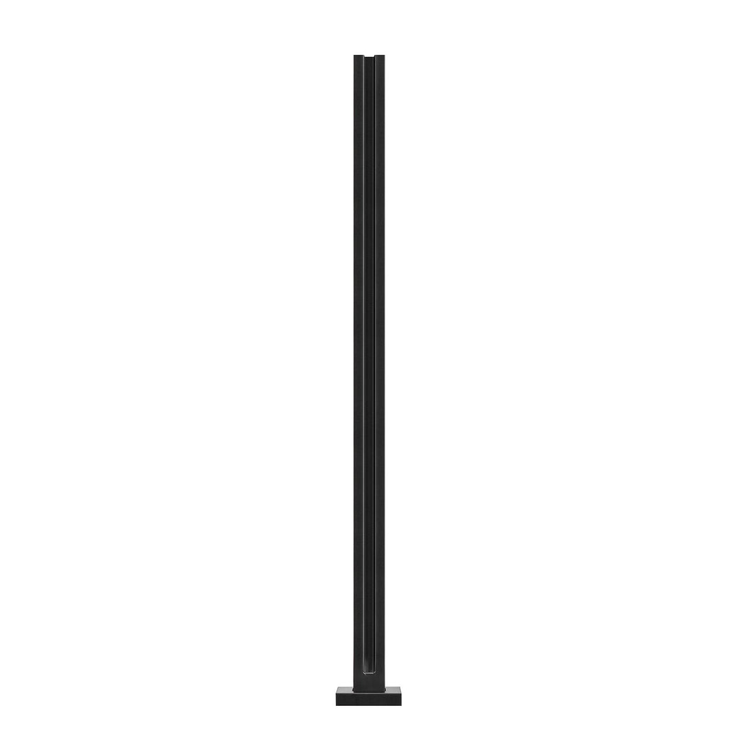 Thickness Tempered Glass, 304 Stainless Steel Glass Mounting Clamp, Glass Shelf Bracket For Balcony, Garden, Deck, Stair, Black EX-STOCK