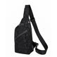 Black camouflage sling bag on a white background