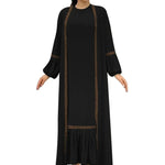 Elegant Two piece for ArabWomen Abaya Underwear dress and Kimono Abaya Open front Abaya for Middle Easter Arab Dubai Women - EX-STOCK Canada