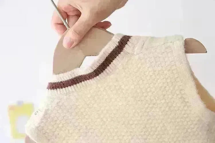 Children Knitted Chunky Sweater Outwear Vest kids - EX-STOCK CANADA