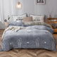 Plush Thick Snowflake Duvet Cover Single Piece Flannel EX-STOCK Canada 