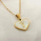 26 Letter Heart-shaped Necklace White Shell Love Clavicle Chain Fashion Personalized Necklace For Women Jewelry Valentine's Day - EX-STOCK CANADA