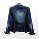 Slim Fit Stretch Suit Collar Denim Coat For Women Blue Denim Jacket for women - EX-STOCK Canada