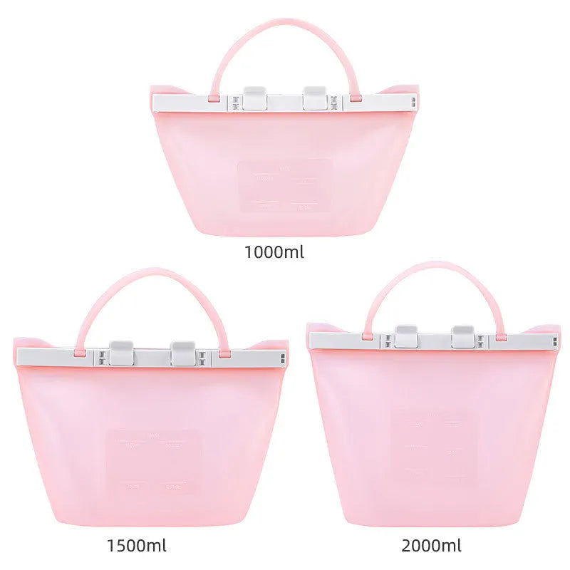 Reusable Silicone Food storage Bag Vacuum Seal Freezer Bag - EX-STOCK CANADA