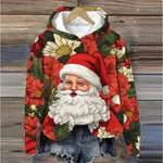 Print Christmas Holiday Casual Hoodie Sweater Pullover - EX-STOCK Canada