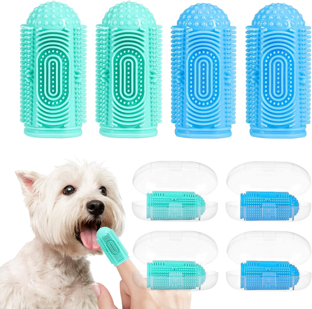 Dog Toothbrush Dog Tooth Brushing Kit  Dog Finger Toothbrush For Dog Teeth Cleaning Dog Dental Care Cat Toothbrush Dog Tooth Brush Puppy Toothbrush Pet Toothbrush 