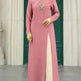 ArabWomen Plain Split Long sleeve Abaya Dress - EX-STOCK Canada