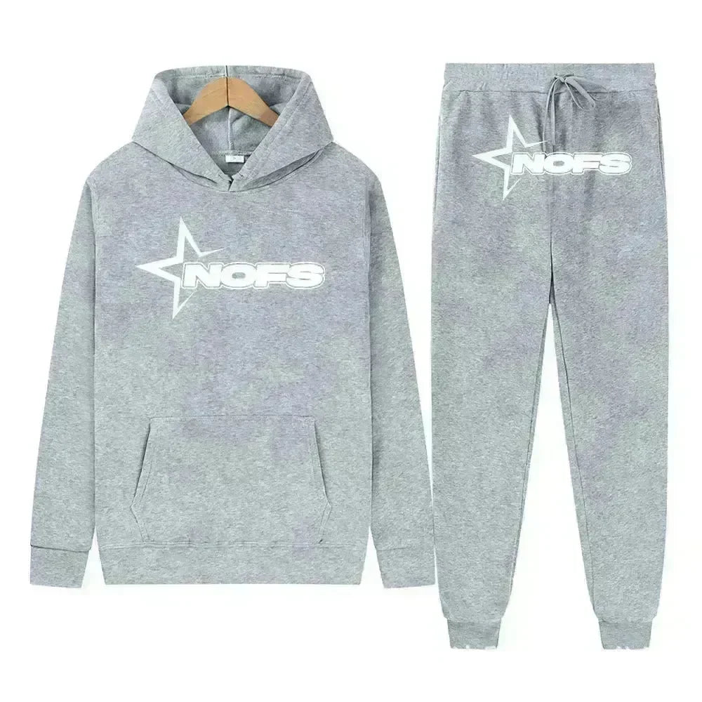 2 pcs Gothic Punk Rock Streetwear Hoodie Outfit set Unisex - EX-STOCK CANADA