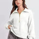 Women's Half Zipper Pullover Long Sleeve Sweatshirt - EX-STOCK CANADA
