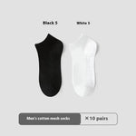 Cotton Anti-Pilling Ankle socks absorbing Invisible Tight Mesh Boat Socks - EX-STOCK CANADA