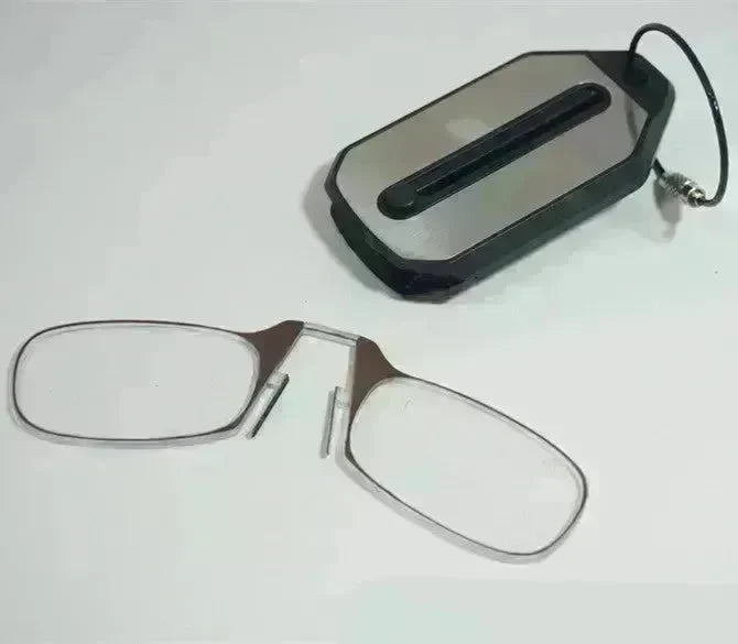 Mini Nose Clip On Portable Reading Glasses Men For Women Rimless Portable Magnifying Presbyopic Glasses Eyewear Ladies - EX-STOCK CANADA