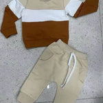 Boy's color Stitching Long Sleeve Trousers Suit Two piece for boys - EX-STOCK Canada