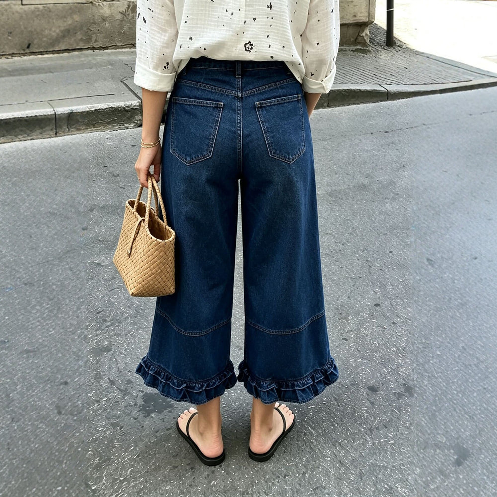 Women's Halloween Pumpkin Wide-Leg Jeans — product view 2 of 6 | EX-STOCK