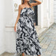 Women's Spring And Summer Casual Tube Top Floral maxi Dress beach travel resort dress - EX-STOCK CANADA