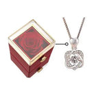 Fashion Acrylic Rotating Valentine Rose Jewelry gift Box - EX-STOCK Canada