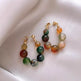 Peacock Agate Jade Beaded Earrings - EX-STOCK Canada