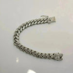Alloy Line Cuban Link Chain Diamond Bracelet - EX-STOCK CANADA
