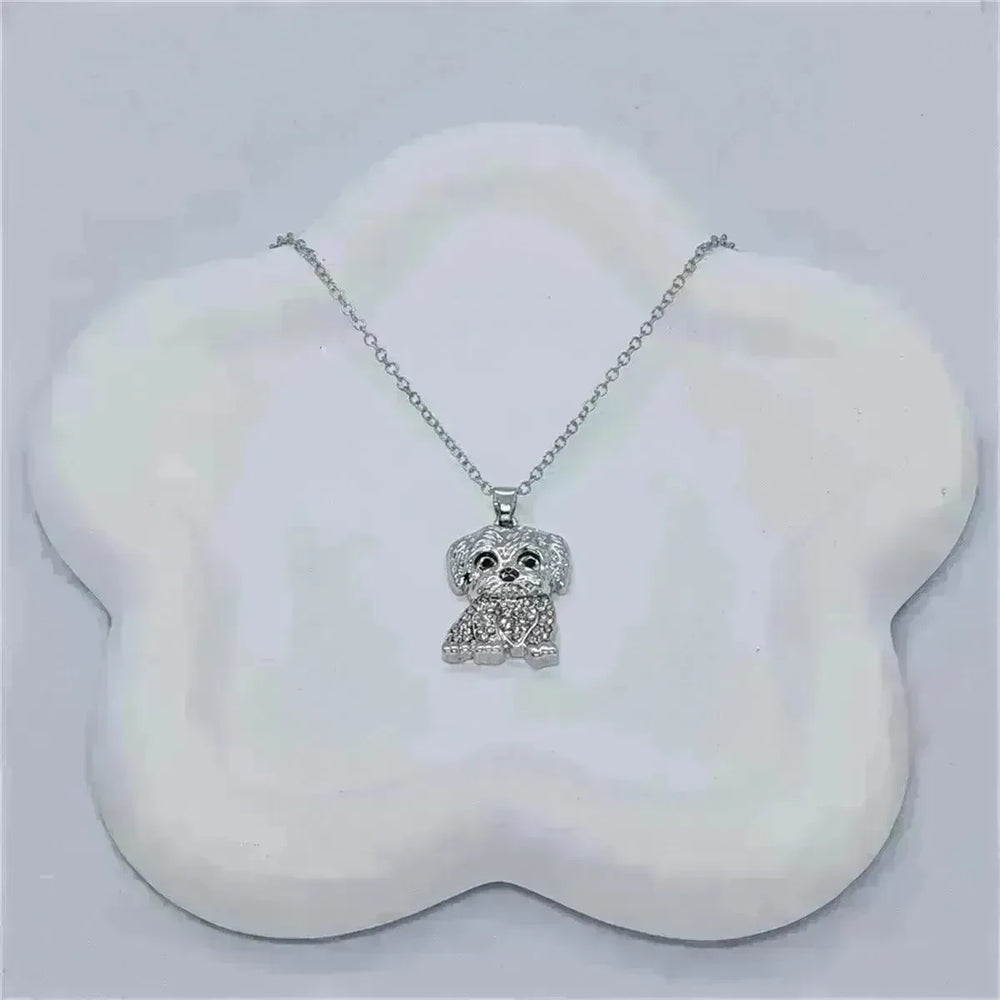 Eco-friendly Zinc Alloy Die Casting Puppy Pendant Necklace - EX-STOCK CANADA