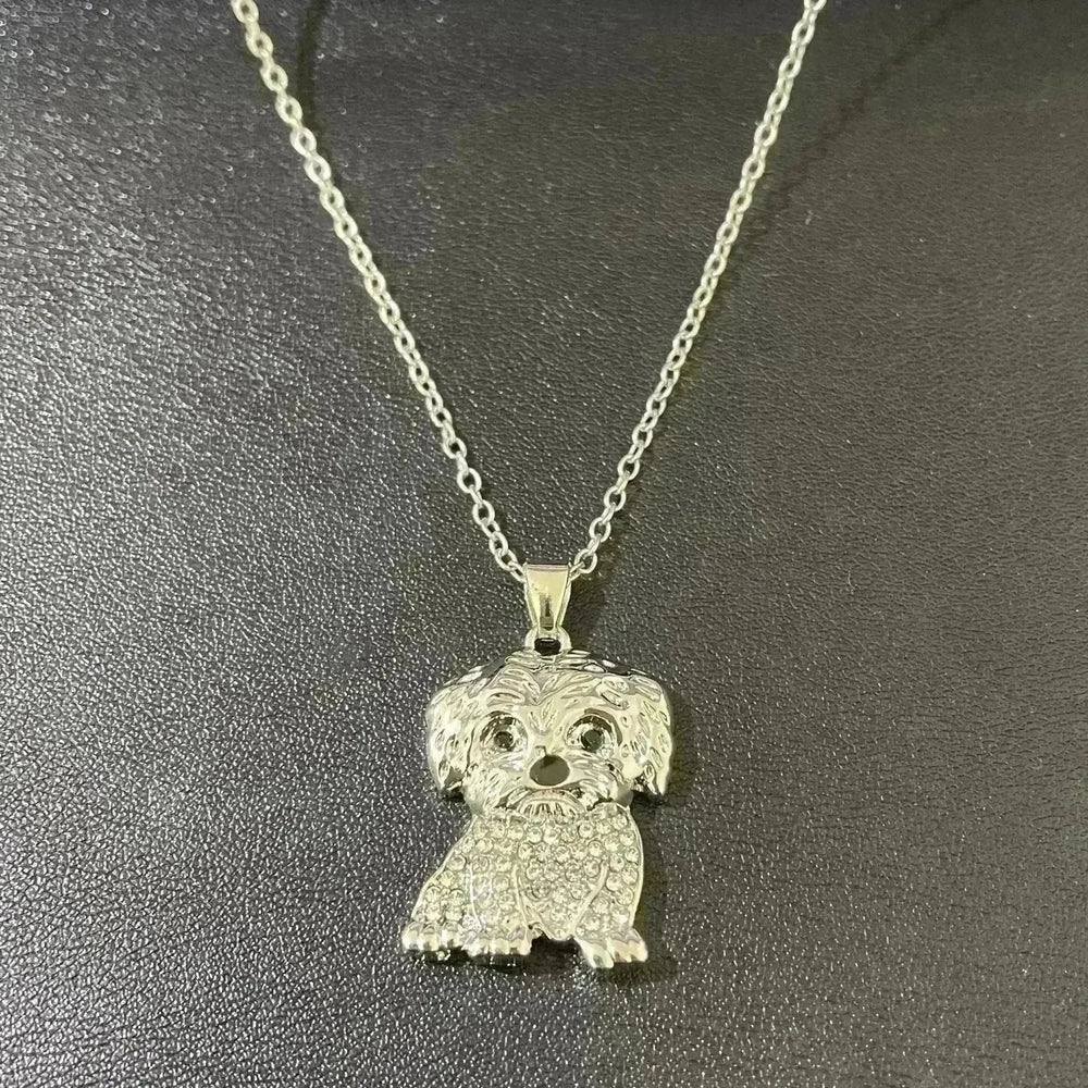 Eco-friendly Zinc Alloy Die Casting Puppy Pendant Necklace - EX-STOCK CANADA