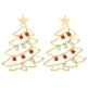 Christmas Earrings With Christmas Tree Colorful Zircon Christmas Tree Earrings  For Women Personality Earrings Party Jewelry Christmas Gift - EX-STOCK CANADA