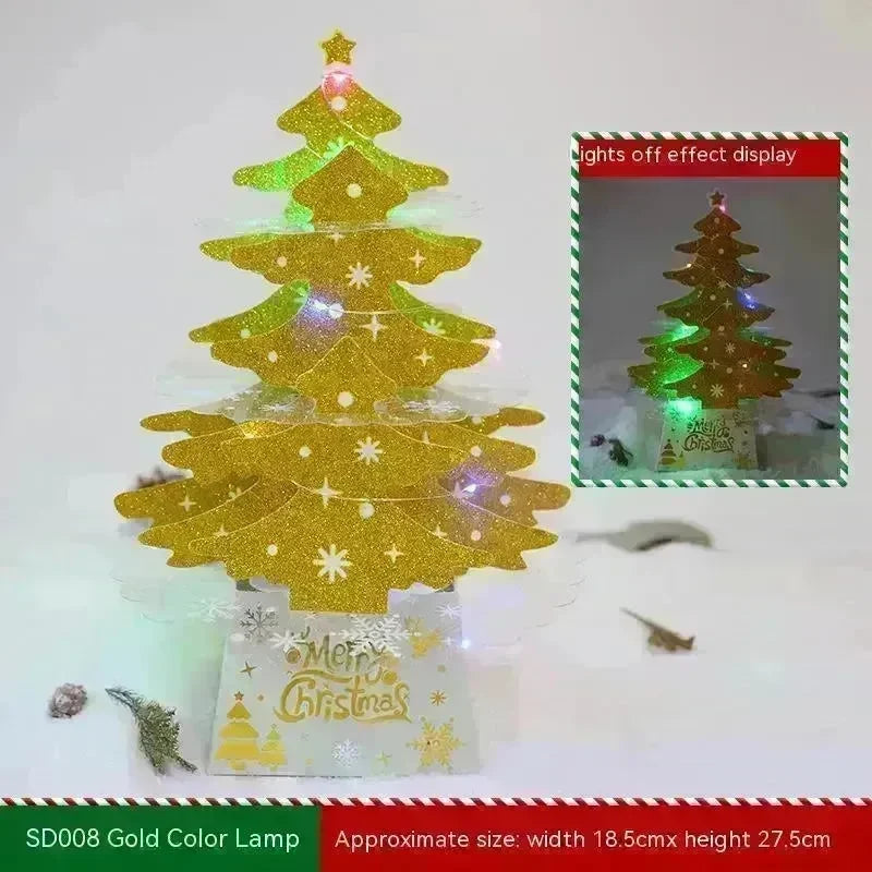 Christmas Decorations Mini Desktop Christmas Greeting Card Ornaments - EX-STOCK CANADA