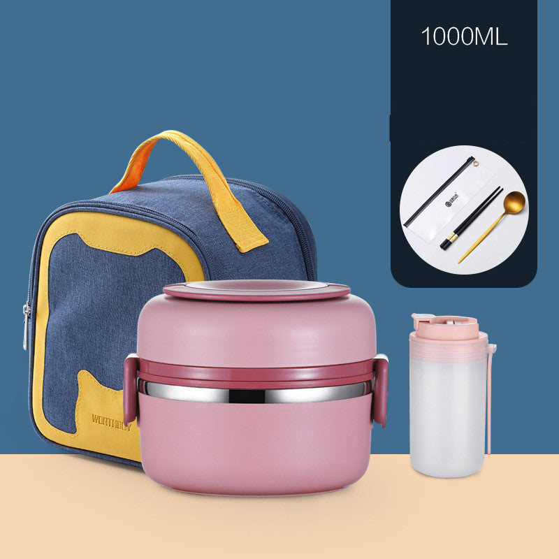 304 Stainless Steel Insulated Barrel Multi-layer Lunch Box EX-STOCK