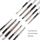 Set of paintbrushes with text highlighting features on a white background
