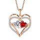 S925 Silver Double Love Necklace With Rhinestones Fashion Personality Heart-shaped Necklace Valentine's Day Gift - EX-STOCK Canada