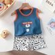 New Vest Suit Cotton Sleeveless Boy Summer Clothing Vest Two-piece Set for boys - EX-STOCK Canada