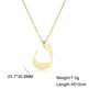 Collier pendentif en acier inoxydable avec lettre arabe découpée - EX-STOCK Canada