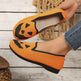 Women's Halloween Pumpkin Printed Breathable Flying Woven Shoes - EX-STOCK Canada