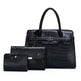 Crocodile Pattern New Fashion 3 in 1 cooperate Work leather Handbag - EX-STOCK Canada