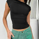 Slim Fit Backless Crop Top Summer Charming Breathable Short Sleeve  Low Back Top  Tank Top for Women - EX-STOCK CANADA