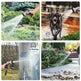 Metal Garden Hose, 100ft Stainless Steel Flexible Water Hose With 10 Adjustable Patterns Spray Nozzle, Heavy Duty Water Pipe , Kink Free , 2 Nozzles - EX-STOCK CANADA