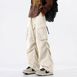 Overalls Men's Retro Trendy Pleated Straight-leg Baggy Cargo Pant Trousers Casual - EX-STOCK Canada
